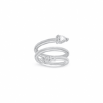 Serpentine Swirl Moissanite Ring