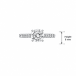 The Cathedral Round Moissanite Ring