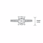 The Cathedral Radiant Moissanite Ring