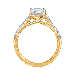 The Cathedral Radiant Ring with Diamonds in Gold - Adila