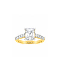 The Cathedral Radiant Moissanite Ring