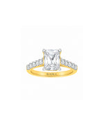 The Cathedral Radiant Moissanite Ring