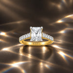 The Cathedral Radiant Moissanite Ring