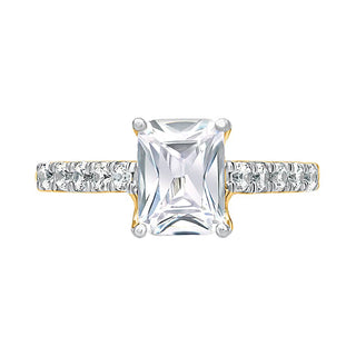 The Cathedral Radiant Ring with Moissanite Stones in 925 Sterling Silver - Adila