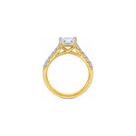 The Cathedral Radiant Moissanite Ring