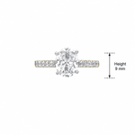 The Cathedral Oval Moissanite Ring