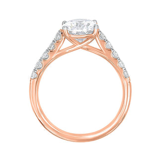 The Cathedral Oval Ring with Diamonds in Gold - Adila