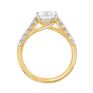 The Cathedral Oval Ring with Diamonds in 925 Sterling Silver - Adila