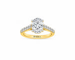The Cathedral Oval Moissanite Ring