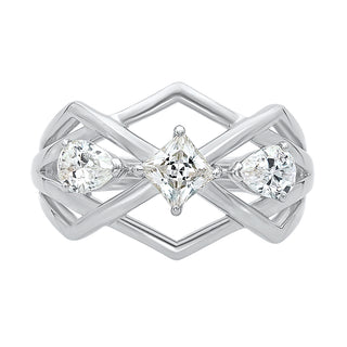 Twilight Moissanite Stone Ring in Sterling Silver