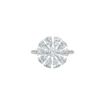 Pear Flower Shape Moissanite Ring