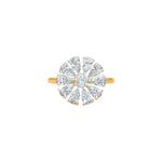 Pear Flower Shape Moissanite Ring
