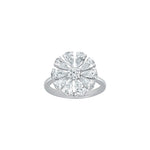 Pear Flower Shape Moissanite Ring