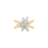 Marquise Flower Shape Moissanite Ring