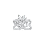 Marquise Flower Shape Moissanite Ring