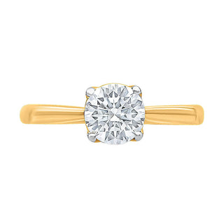 The Classic Solitaire Ring with a One Carat Moissanite Stone in 925 Sterling Silver - Adila