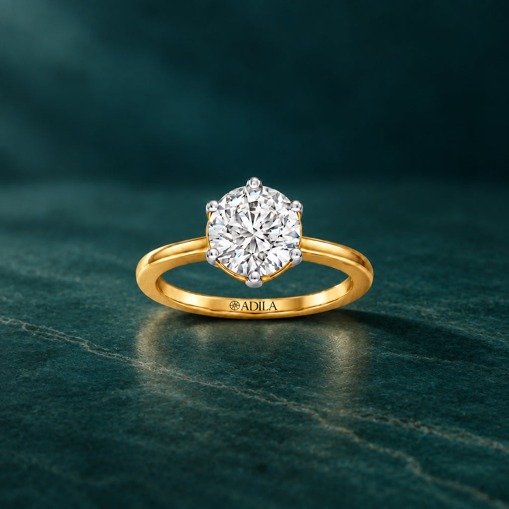 The Classic Round 2ct Moissanite Solitaire Ring