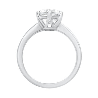 The Classic Round Solitaire ring with a Two Carat Moissanite Stone in 925 Sterling Silver - Adila