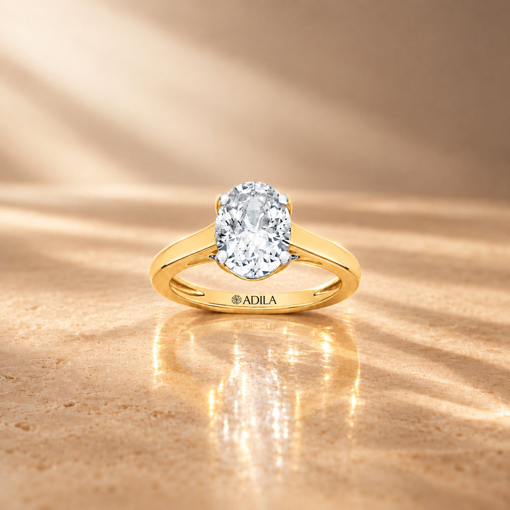 The Classic Oval 2ct Moissanite Solitaire Ring