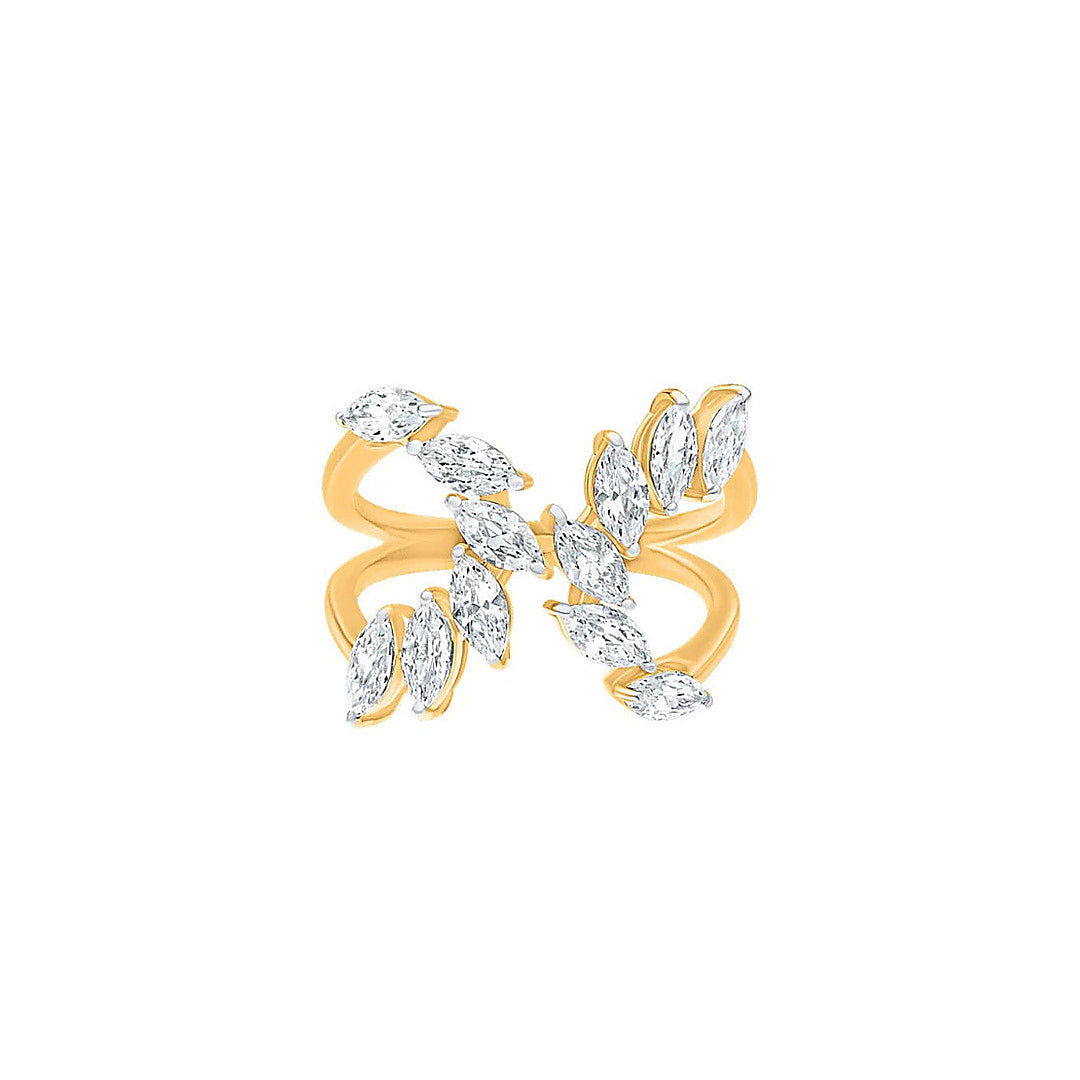 Trendy Marquise Shape Moissanite Ring