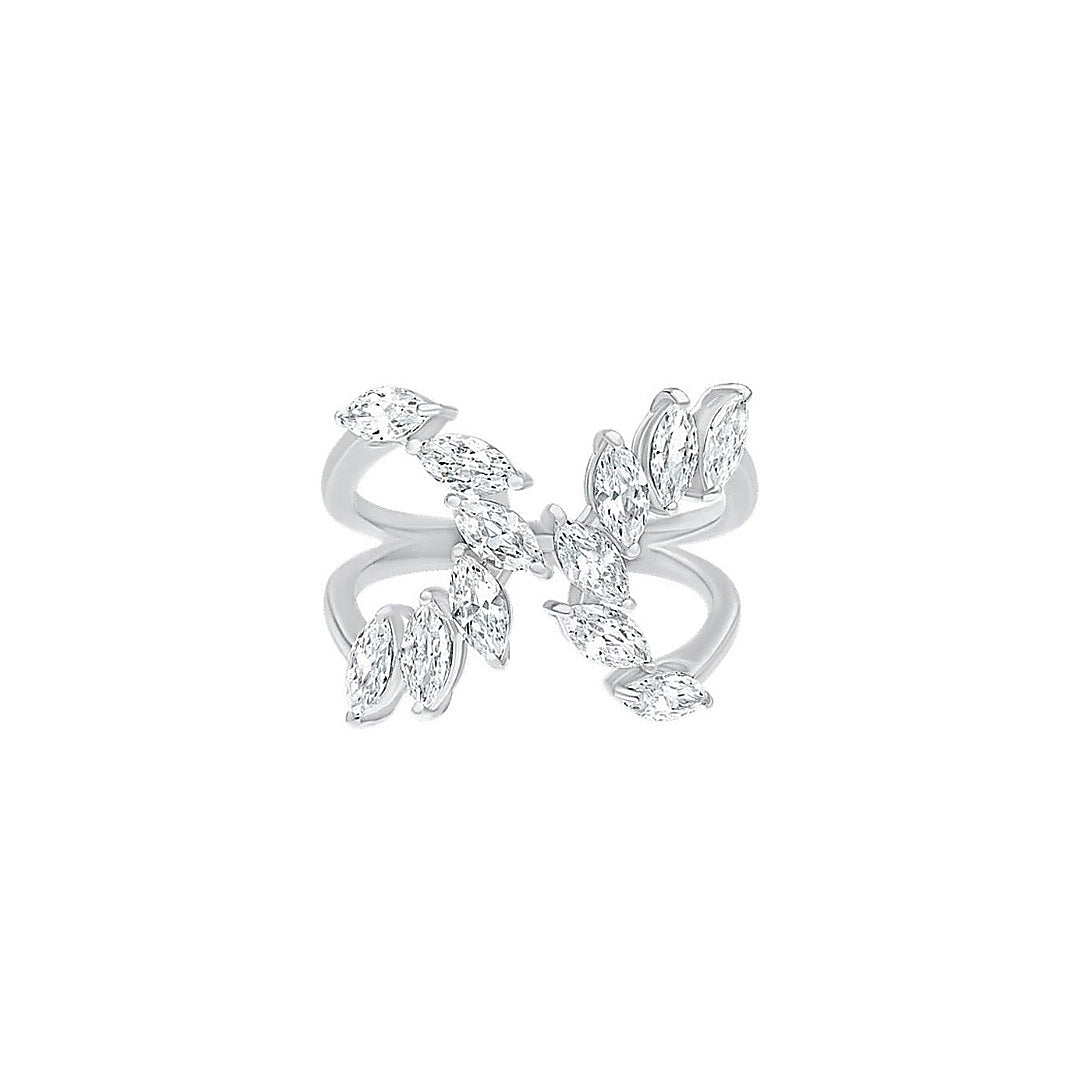 Trendy Marquise Shape Moissanite Ring