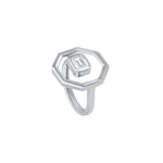 Geometric Bold Radiant Moissanite Ring