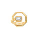 Geometric Bold Radiant Moissanite Ring