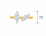 Two Stone Marquise Shape Moissanite Ring