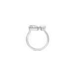 Two Stone Pear Shape Moissanite Ring