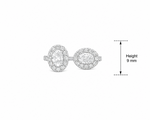 Zarah Duo Oval Halo Moissanite Silver Ring
