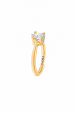 Lunaira Moon-Inspired Moissanite Silver Ring