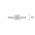 Lunaira Moon-Inspired Moissanite Silver Ring