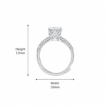 Infinity Glow Double Band Moissanite Silver Ring