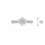 Infinity Glow Double Band Moissanite Silver Ring