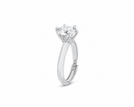 Lustra Solitaire Moissanite Silver Ring