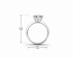 Lustra Solitaire Moissanite Silver Ring