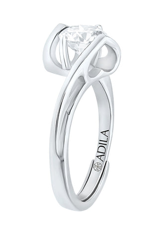 Lovenna Moissanite Stone Ring in Sterling Silver