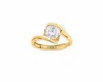 Lovenna Solitaire Moissanite Silver Ring