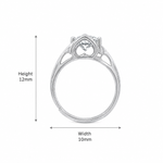 Lovenna Solitaire Moissanite Silver Ring
