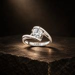 Lovenna Solitaire Moissanite Silver Ring