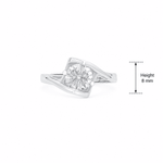 Lovenna Solitaire Moissanite Silver Ring