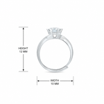 Avyanna Solitaire Moissanite Silver Ring