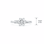 Avyanna Solitaire Moissanite Silver Ring