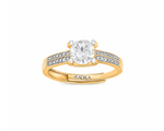 Amaira Double Row Solitaire Moissanite Ring