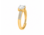 Amaira Double Row Solitaire Moissanite Ring