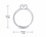 Amaira Double Row Solitaire Moissanite Ring