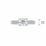 Amaira Double Row Solitaire Moissanite Ring