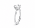 Arnika Lotus Solitaire Moissanite Silver Ring