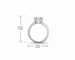 Arnika Lotus Solitaire Moissanite Silver Ring