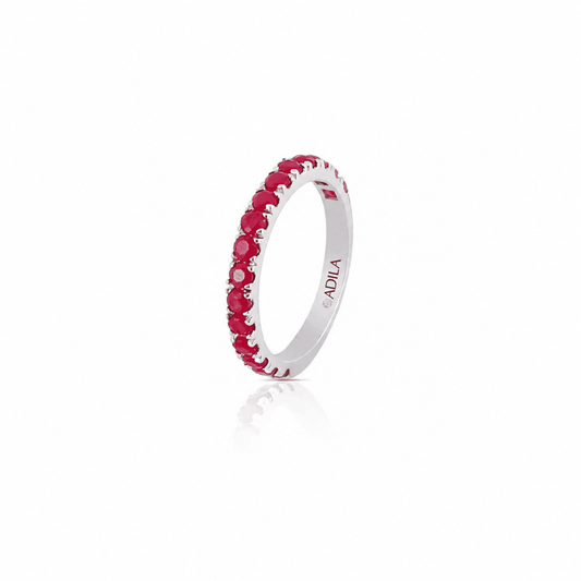 Cherry Pop Ruby Band Ring